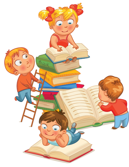 kid academy cartoon kids reading books